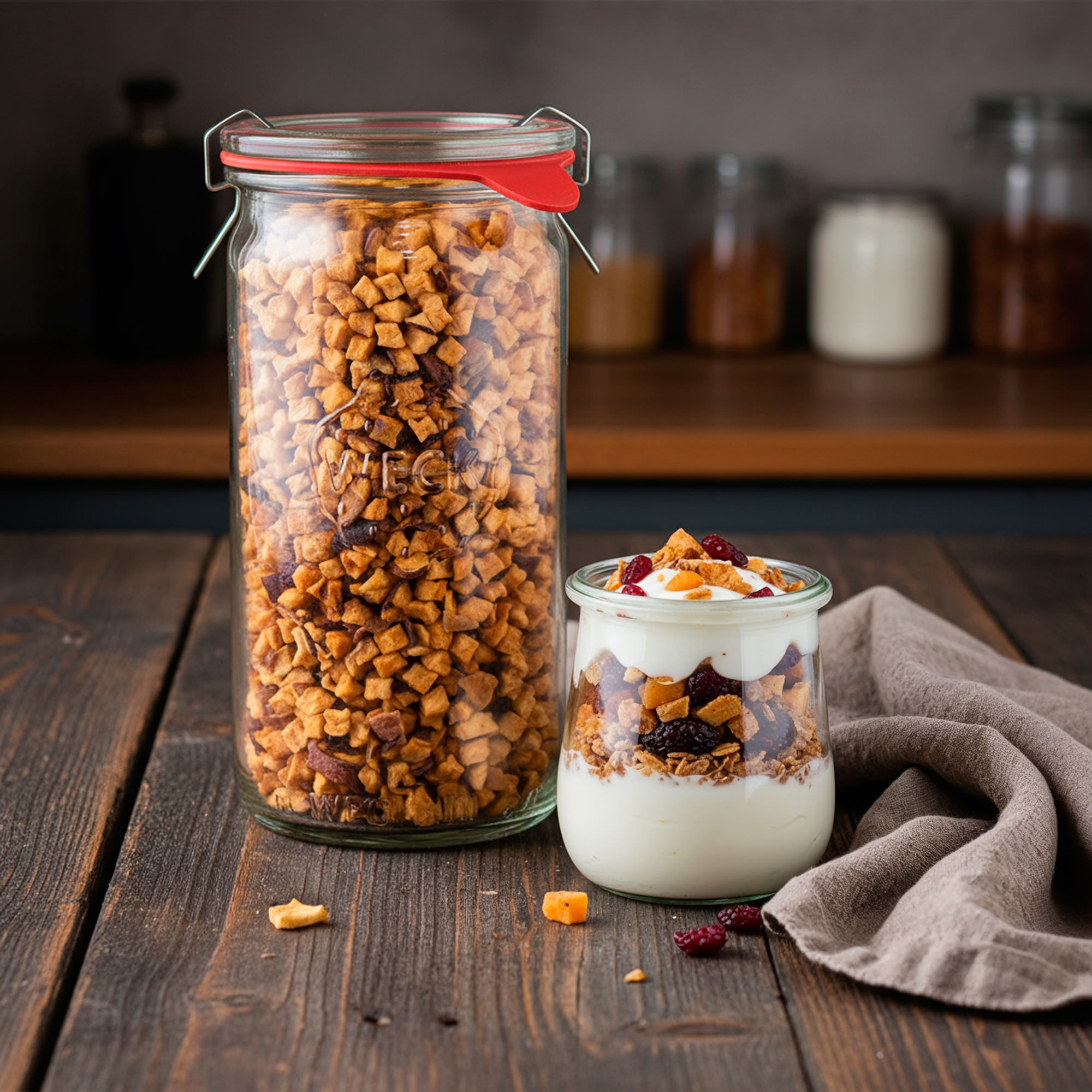 BIO jabłko ekologiczne w kostce suszone